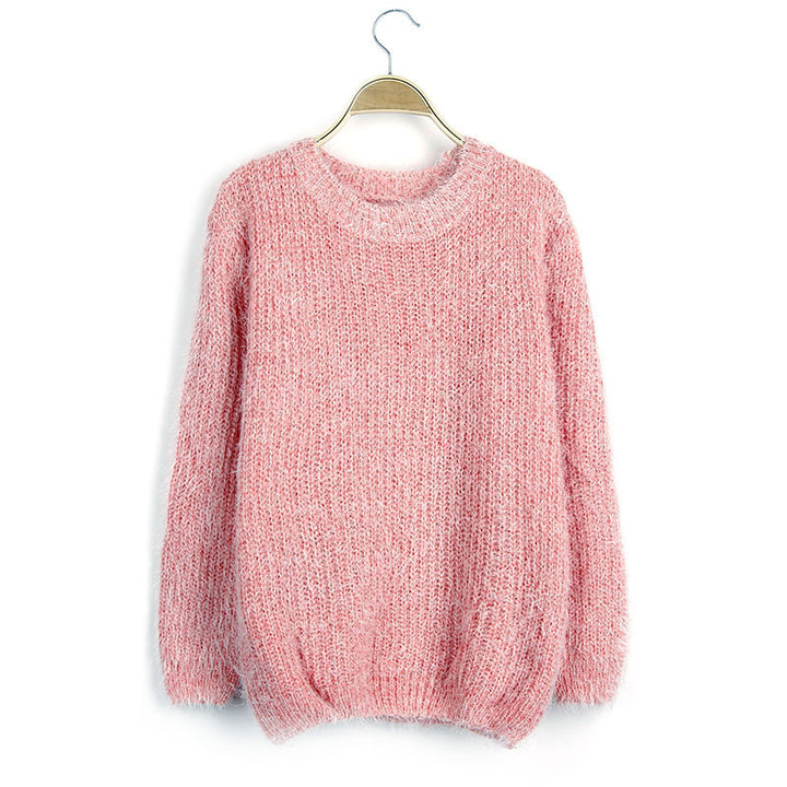 Ladies Soft Sweater with Structured Design and Round Neck Lune London