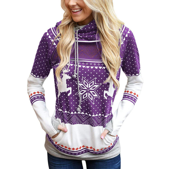 Hoodie for women with a modern Nordic pattern Lune London
