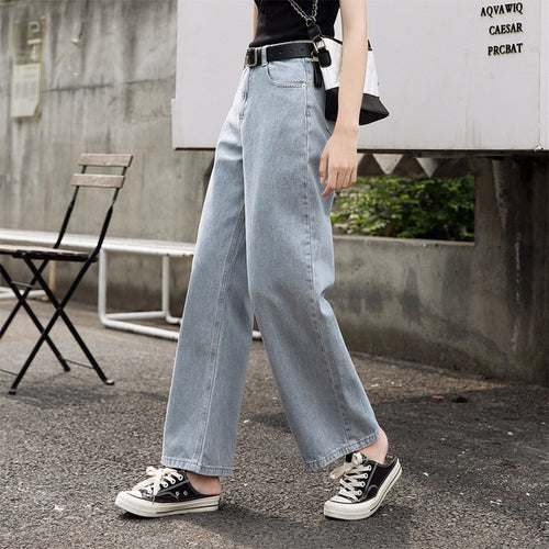 Pantalons en denim coupe large pour femmes Chic & Stil