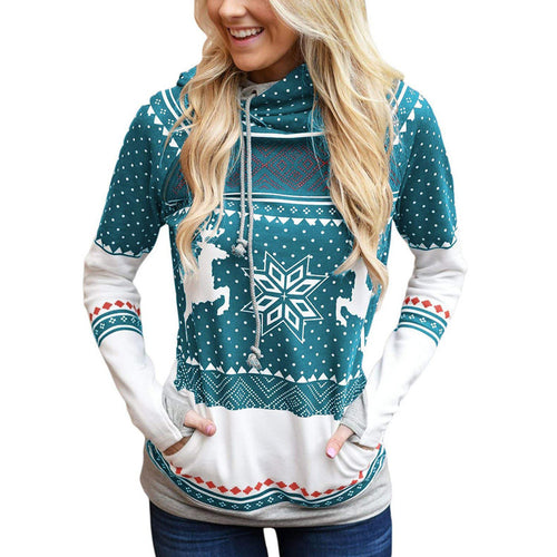 Hoodie for women with a modern Nordic pattern Amarae