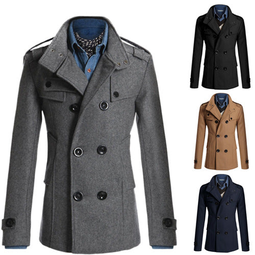 Quilted jacket for men with asymmetrical collar and practical pockets Lune London