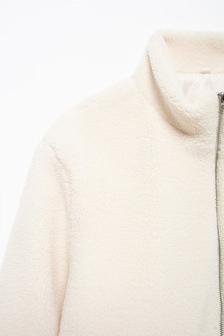 Ladies Teddy Fleece Jacket, Zipper, Loose, Model Y14-11722