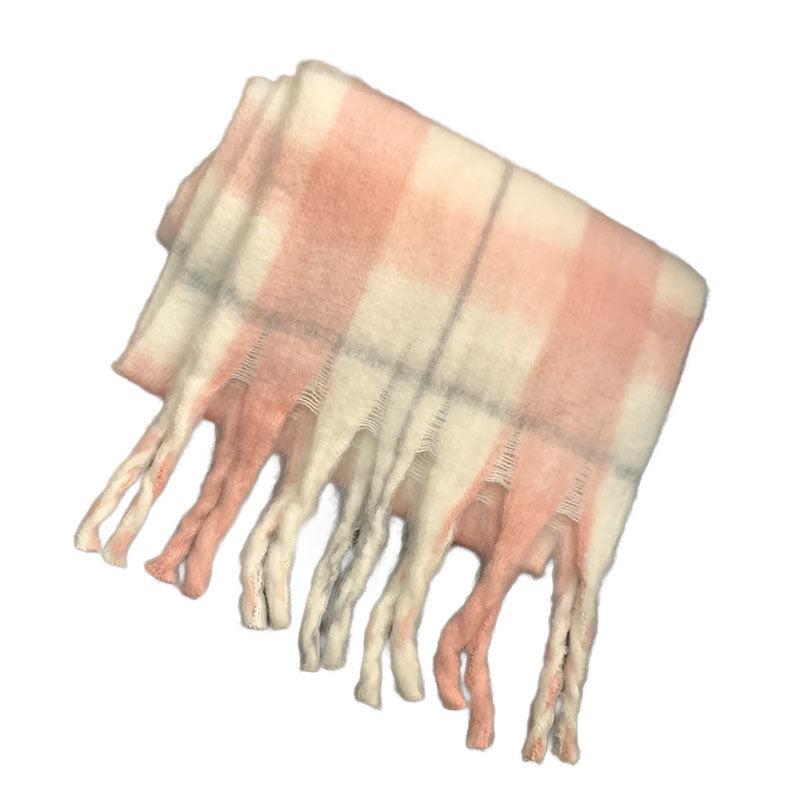 Checked scarf, soft and voluminous, 185 cm
