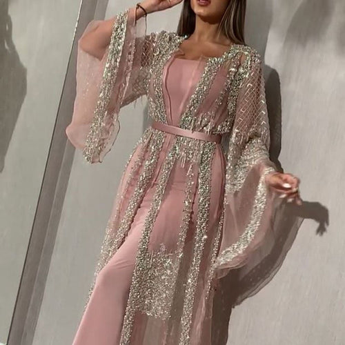 Ladies Elegant Evening Dress with Intricate Lace and Sequin Embellishments Amarae