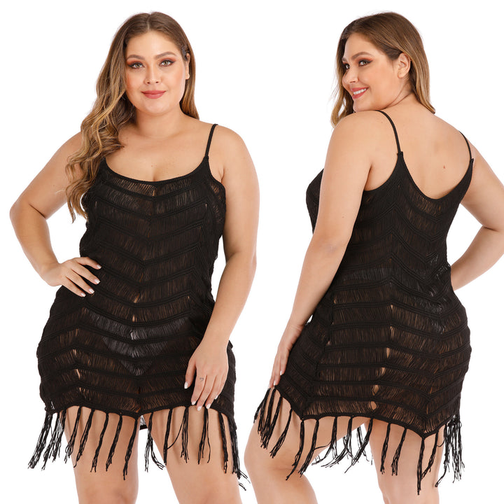 Ladies Light Fringe Bath Cover Tunic Lune London