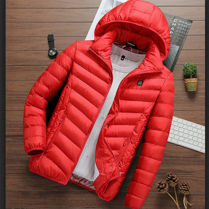 Lightweight quilted jacket for men with hood Amarae