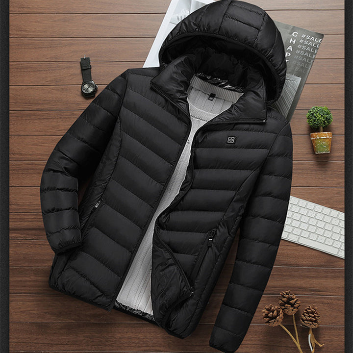 Lightweight quilted jacket for men with hood Amarae