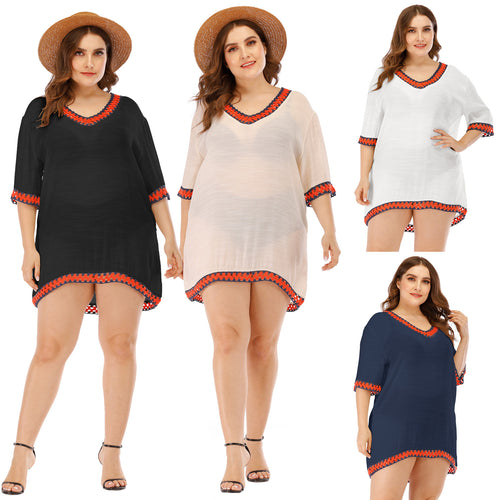 Ladies elegant embroidered beach tunic Amarae