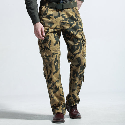 Multifunctional camouflage cargo pants for men with many practical pockets Amarae