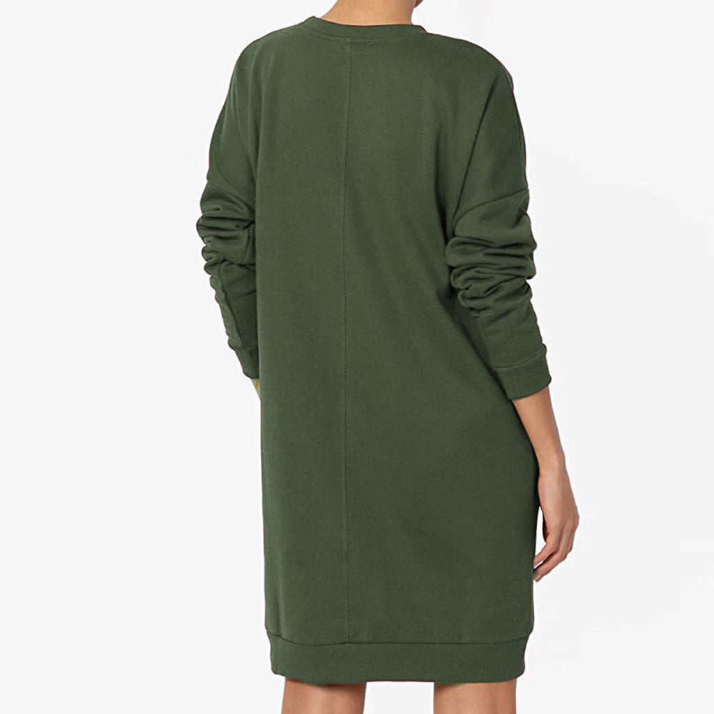 Casual sweatshirt dress for women with practical pockets and loose fit Lune London