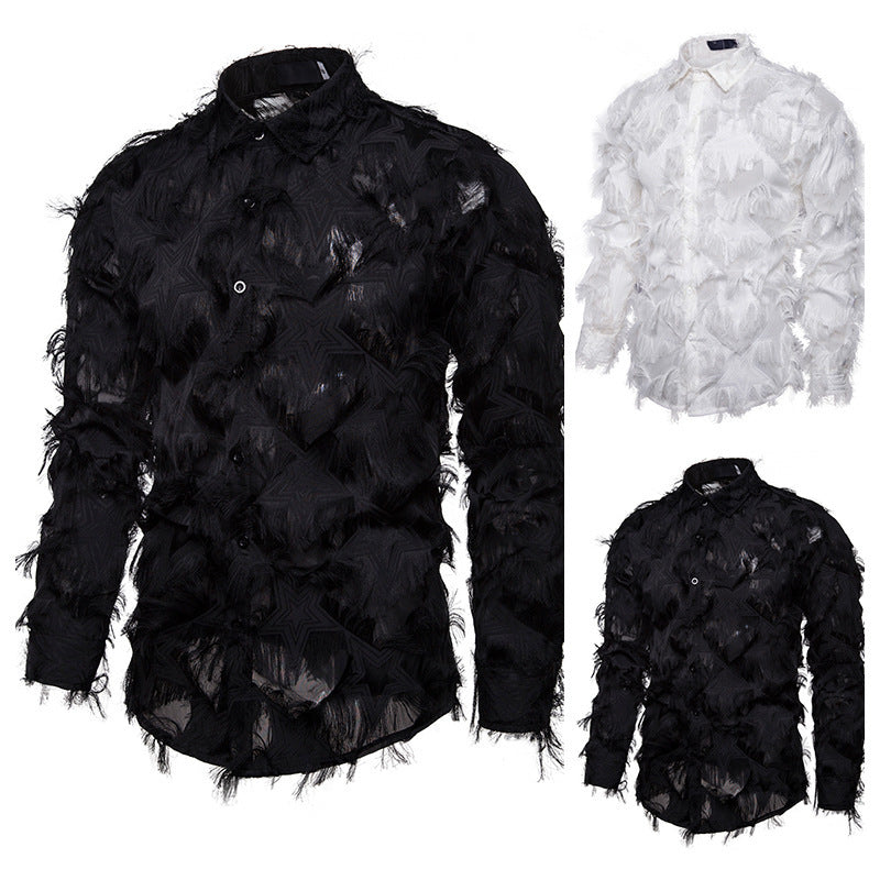 Fashionable men's shirt with textured design Lune London
