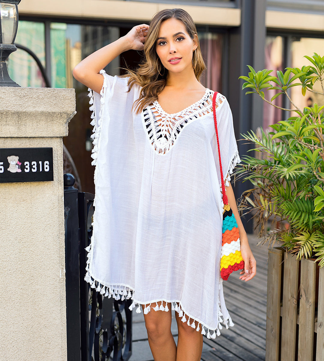 Elegant ladies Crochet details Beach-Scarecrow Lune London