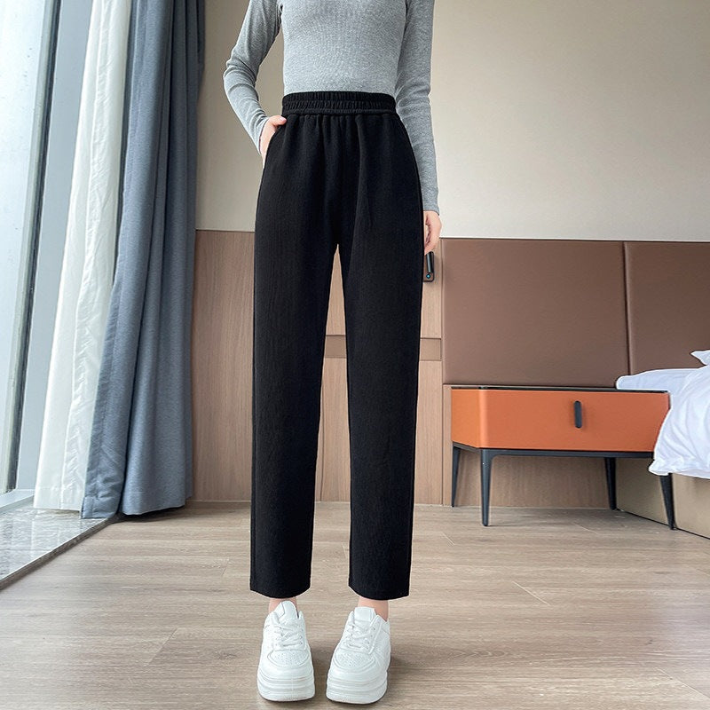 Women’s harem pants made of cord, lined