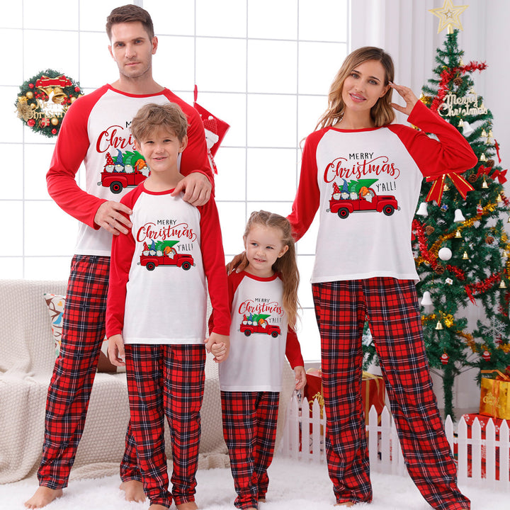 Family Pajama Set with Check Pattern