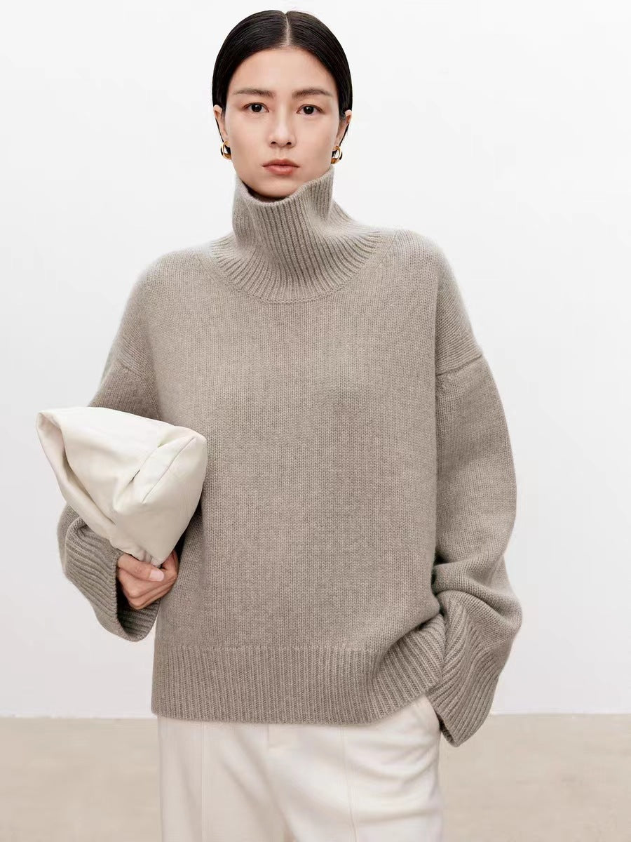 Women's Turtleneck Sweater, Oversized, for Autumn and Winter