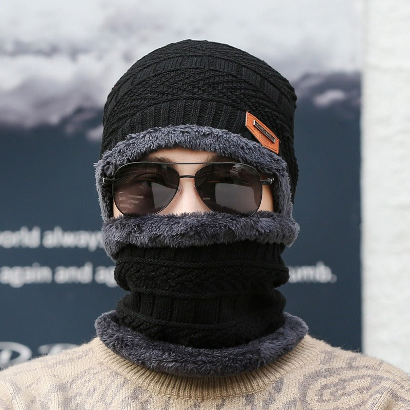 Winter Set: Knitted hat and scarf, lined