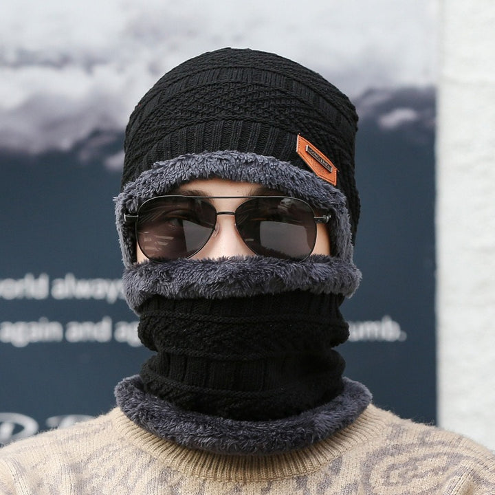 Winter Set: Knitted hat and scarf, lined