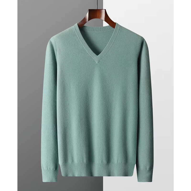 Chic Und Stil | Cashmere Sweater Men V Neck Soft Cashmere Knit Material