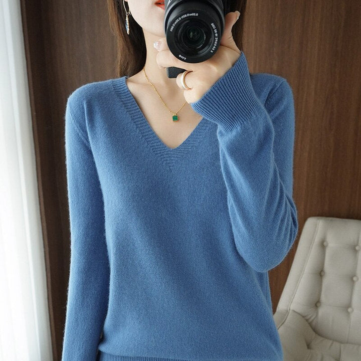 Chic Und Stil | V-Neck Made Of Cashmere