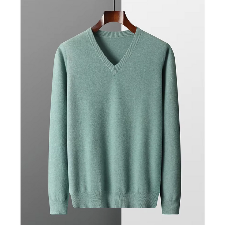 Lune London | Cashmere Sweater Men V-Neck Soft Cashmere Knit Material