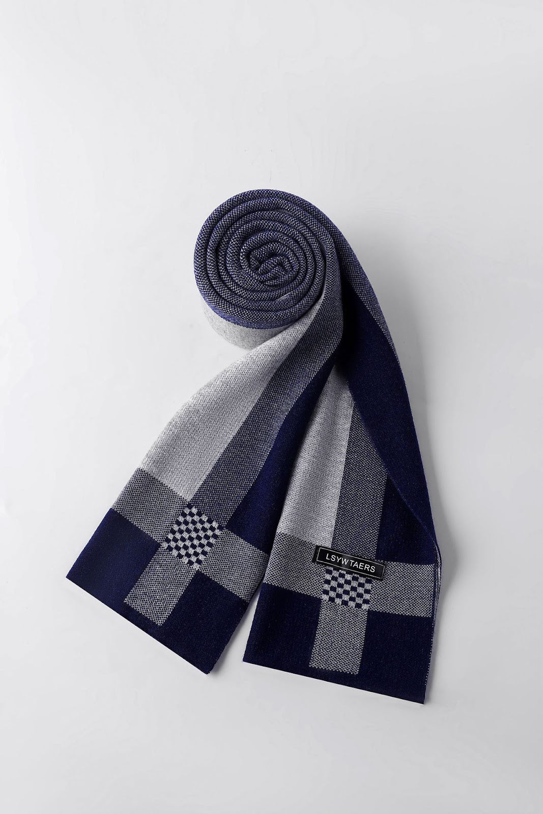 Men's Knit Scarf, 195x28cm