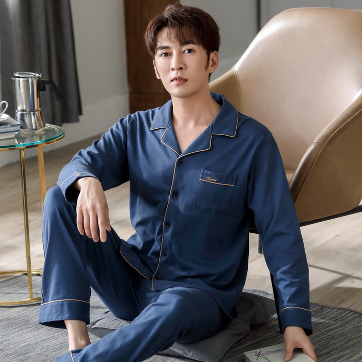 Men's Pajama Set, Cotton, Long Sleeve, Various Sizes