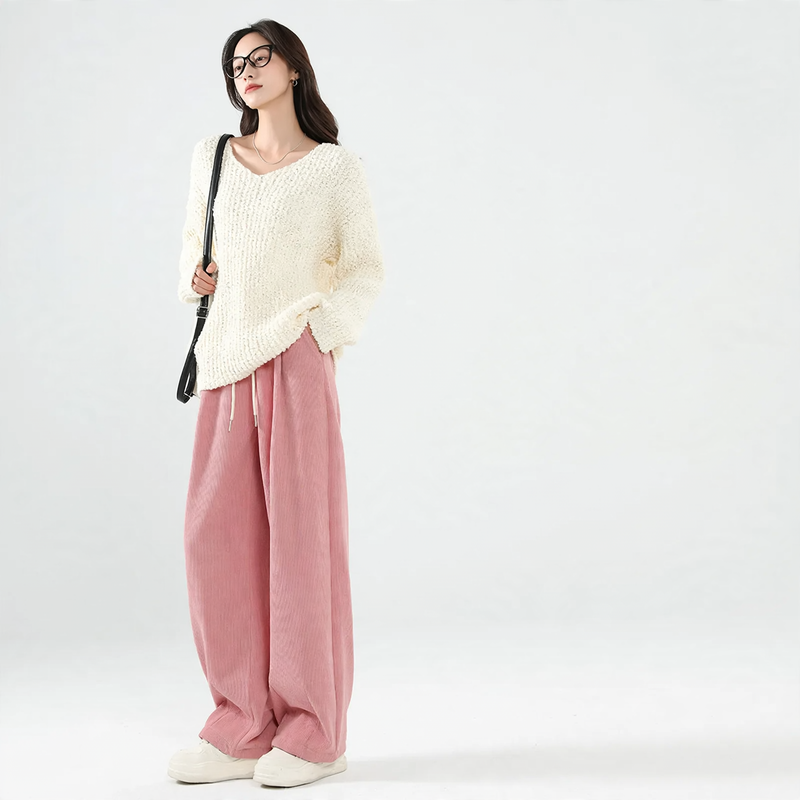 Padded corduroy leisure trousers