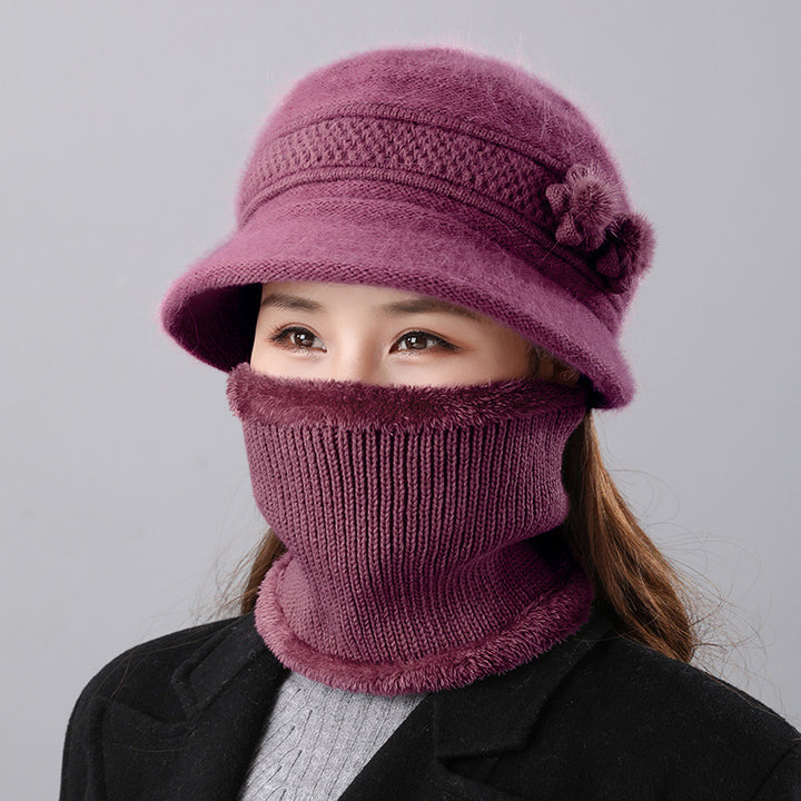Women's Bell Hat and Scarf Set, warm, for Autumn and Winter