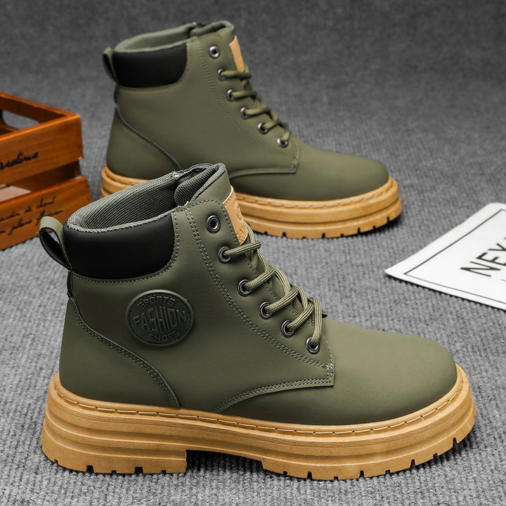 Men's boots, water-repellent, non-slip, mid-high shaft