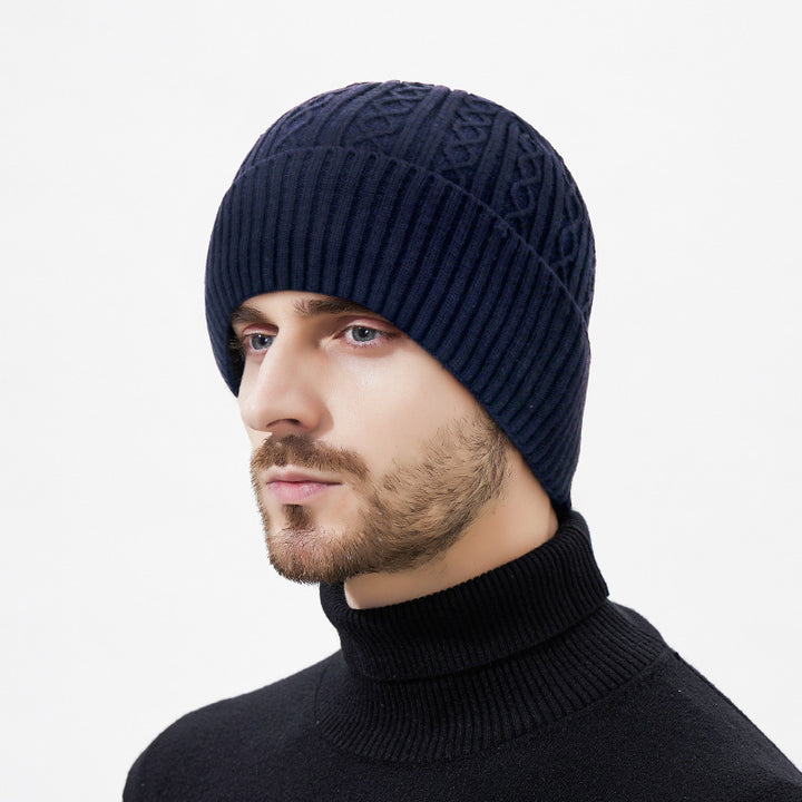 Knit hat and neck warmer set, One size
