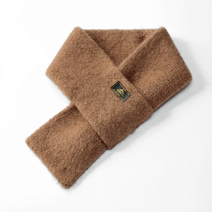 Warmer knit loop scarf for outdoor activities