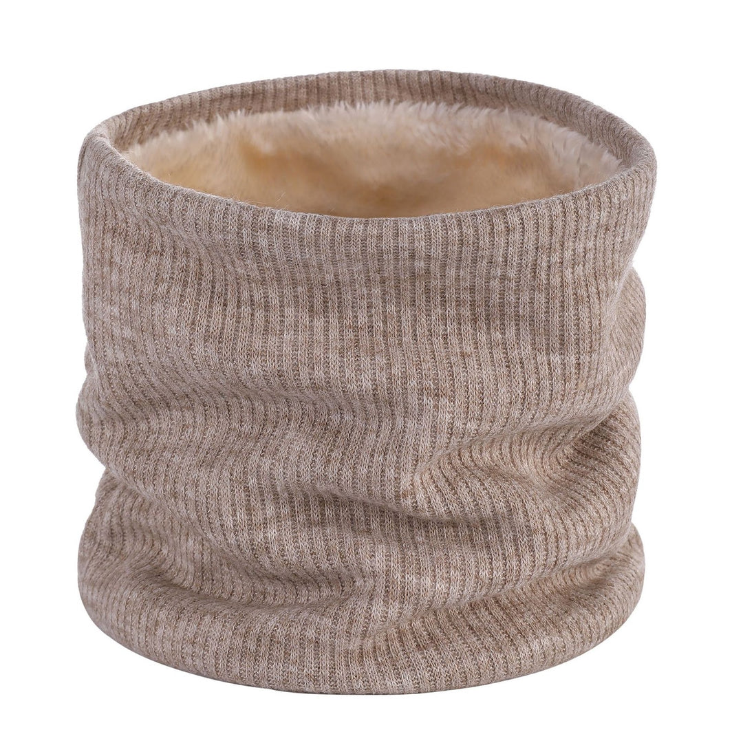 Padded tubular scarf, double-layered, warm