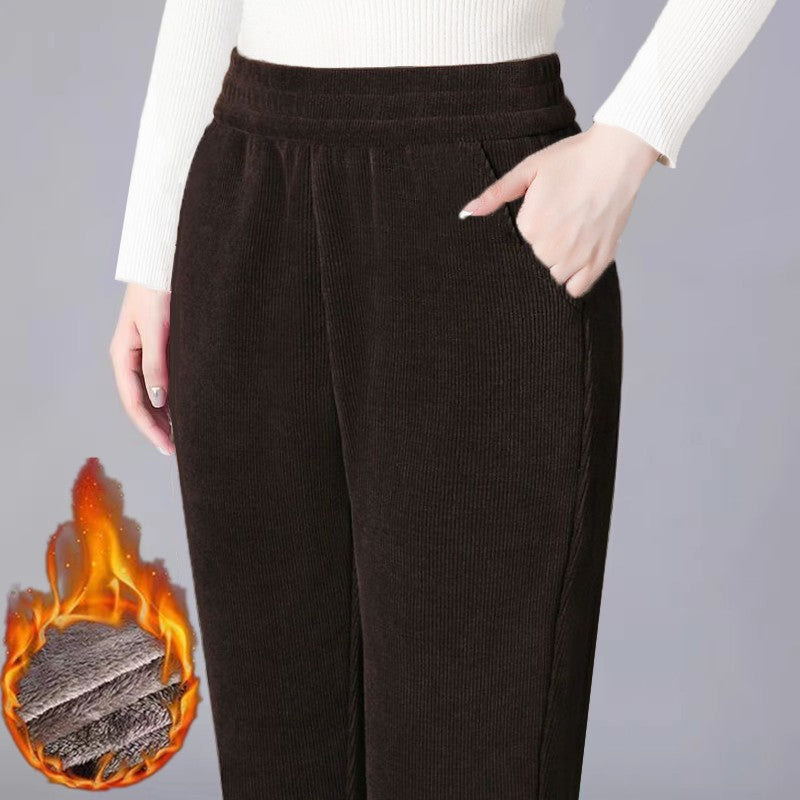 Padded Corduroy Harem Pants for Women, warm and comfortable
