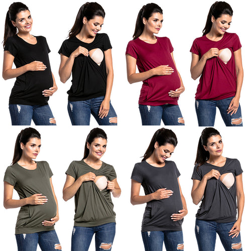 Amarae Women's Nursing T-Shirt with Convenient Nursing Access