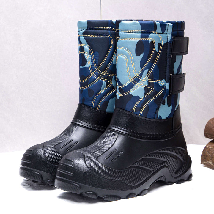 Padded men's winter boots, non-slip