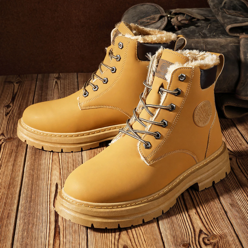 Men's boots, lined, ankle-high, winter