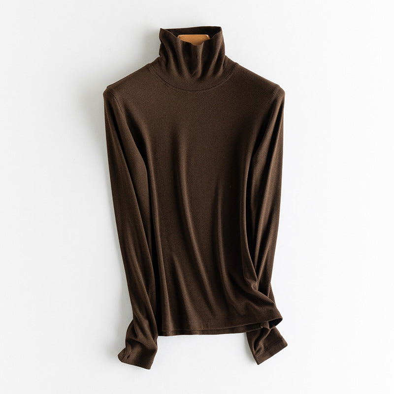 Women's Knit Under Shirt, Cashmere Blend, Various Collars