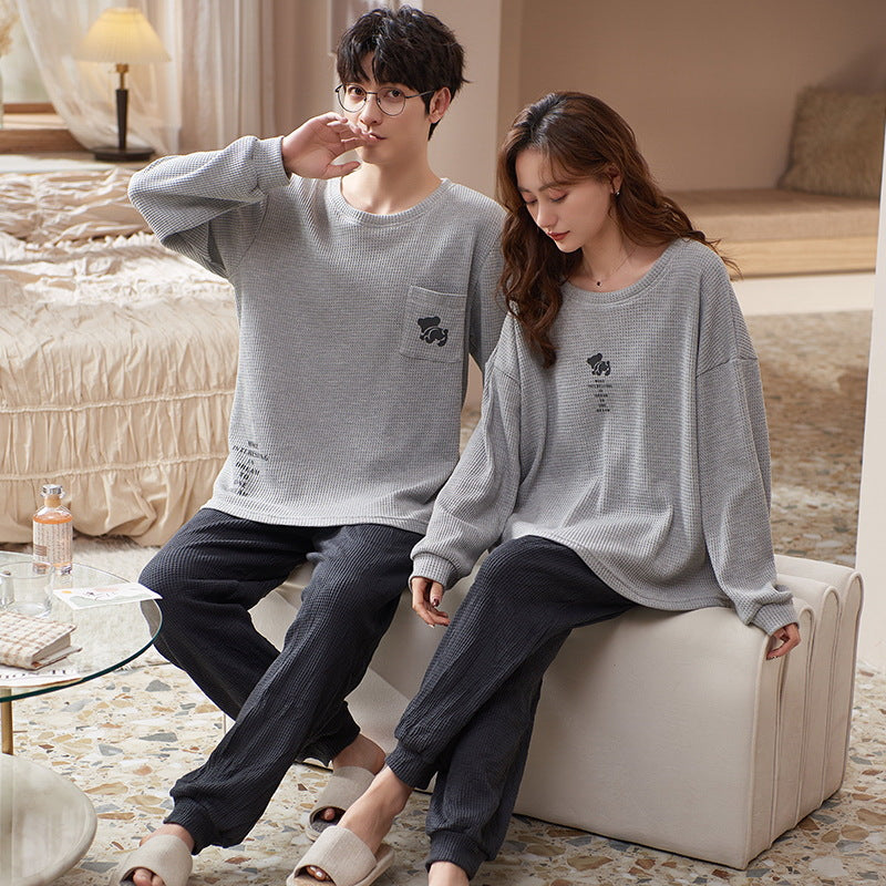 Comfortable house suit for couples, cotton, various sizes