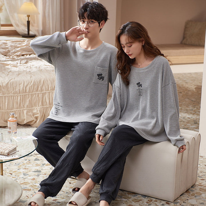 Comfortable house suit for couples, cotton, various sizes