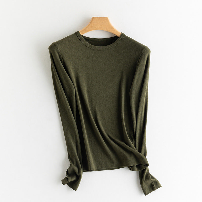 Women's Knit Under Shirt, Cashmere Blend, Various Collars