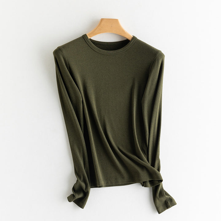 Women's Knit Under Shirt, Cashmere Blend, Various Collars