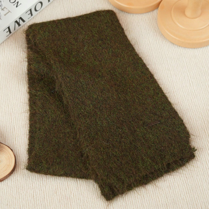 Knitted scarf made of alpaca wool blend, 150x20 cm