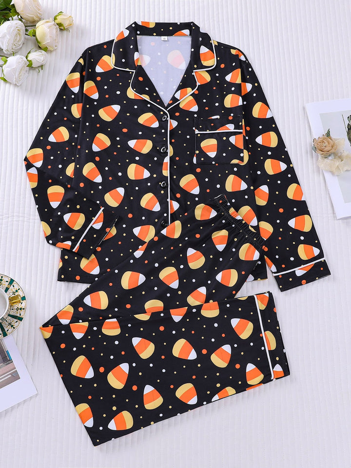 Women's Pajama Set, Long Sleeve, Christmas Motif