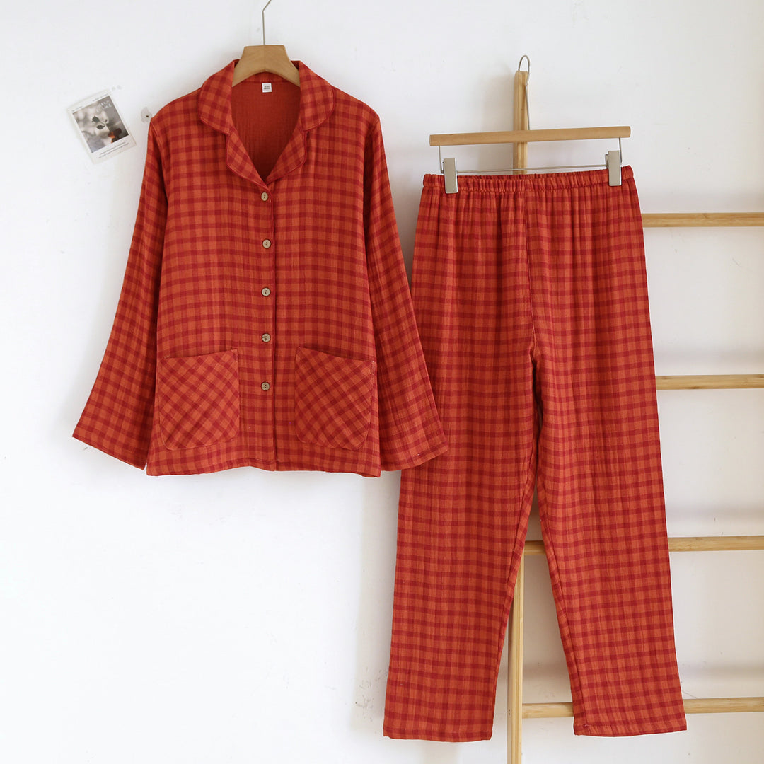 Pair-loungewear, 4-layer cotton gauze