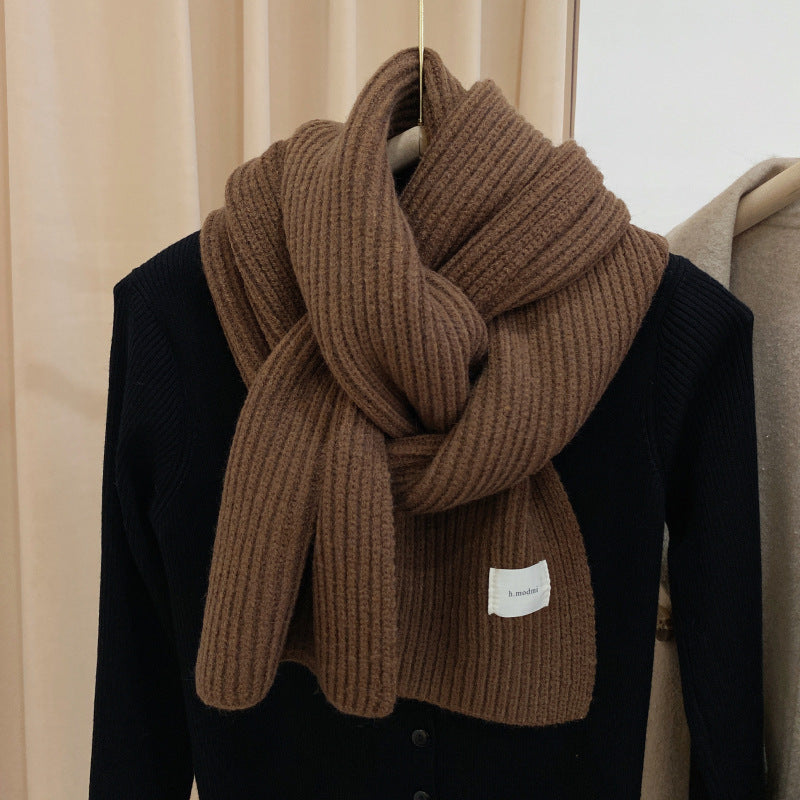 Warmer knitted scarf for women, versatile and fashionable