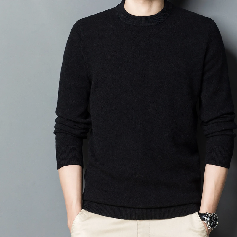 Men's Wool Sweater, Crew Neck, Thick, Plus Sizes