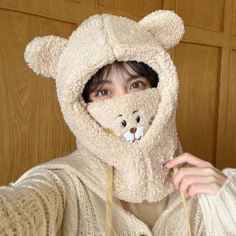 Fluffy Bear Set: Hat, Scarf and Gloves