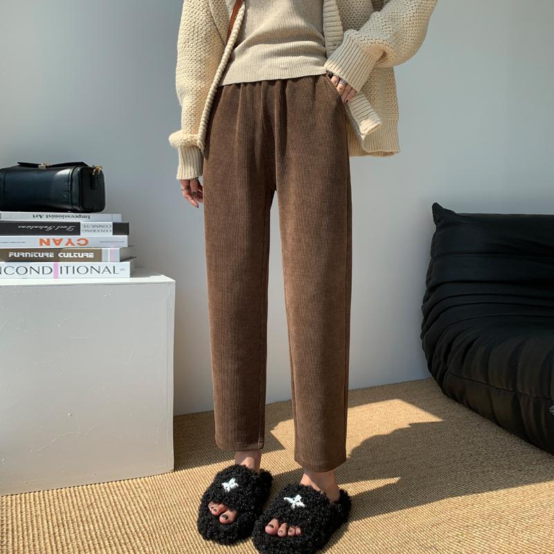Women's cord pants, harem cut, various lengths