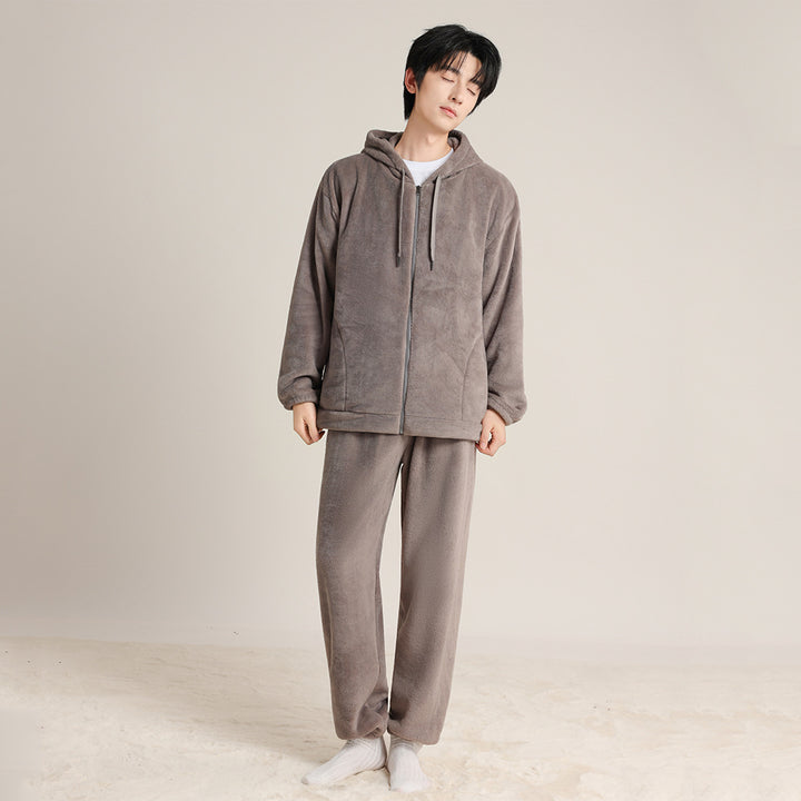 Padded flannel pajamas for couples