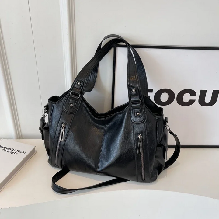 Lune London | Stylish Leather Handbag with Zipper